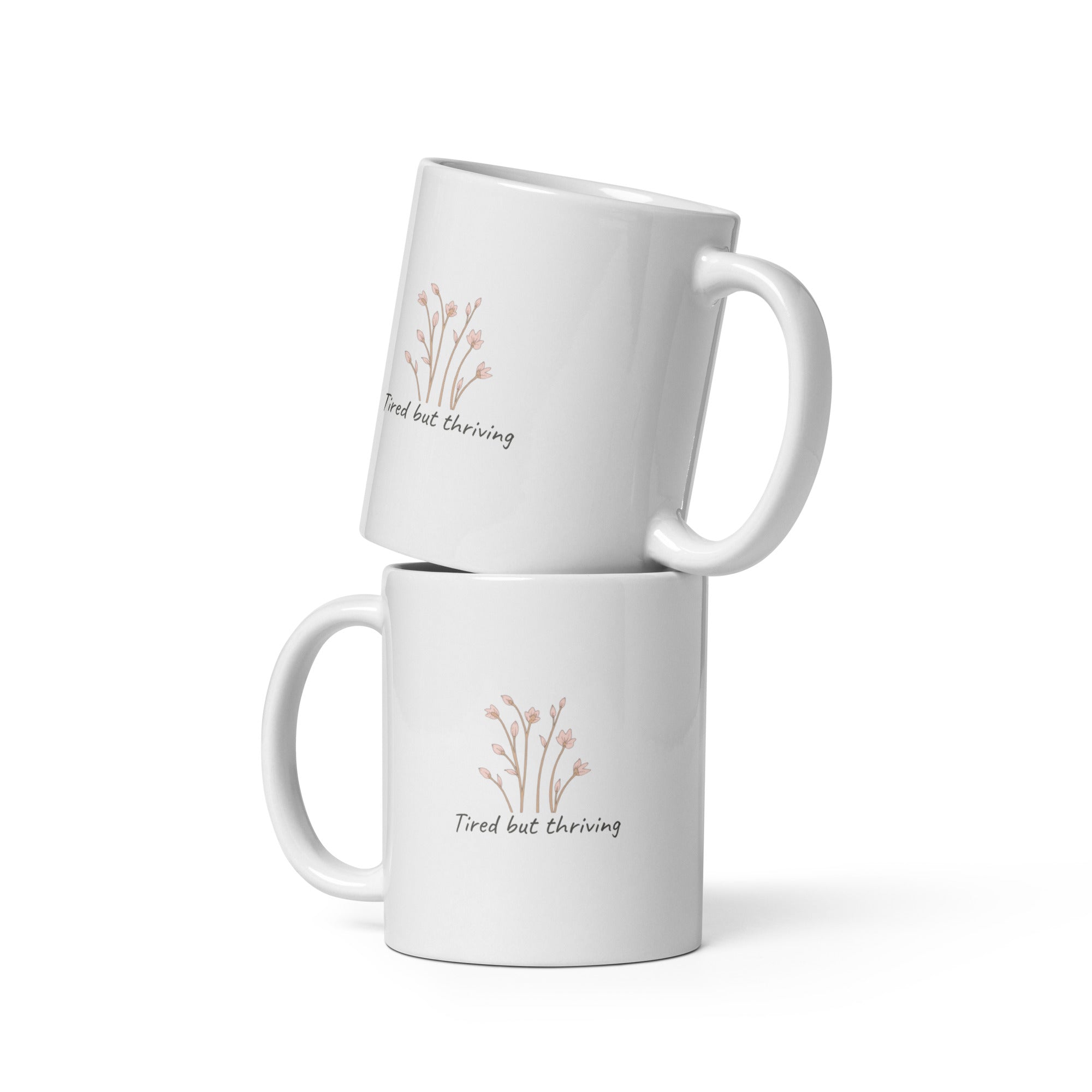 Rooted & Loved White Affirmation Mug | Gift for Moms & Plant Parents