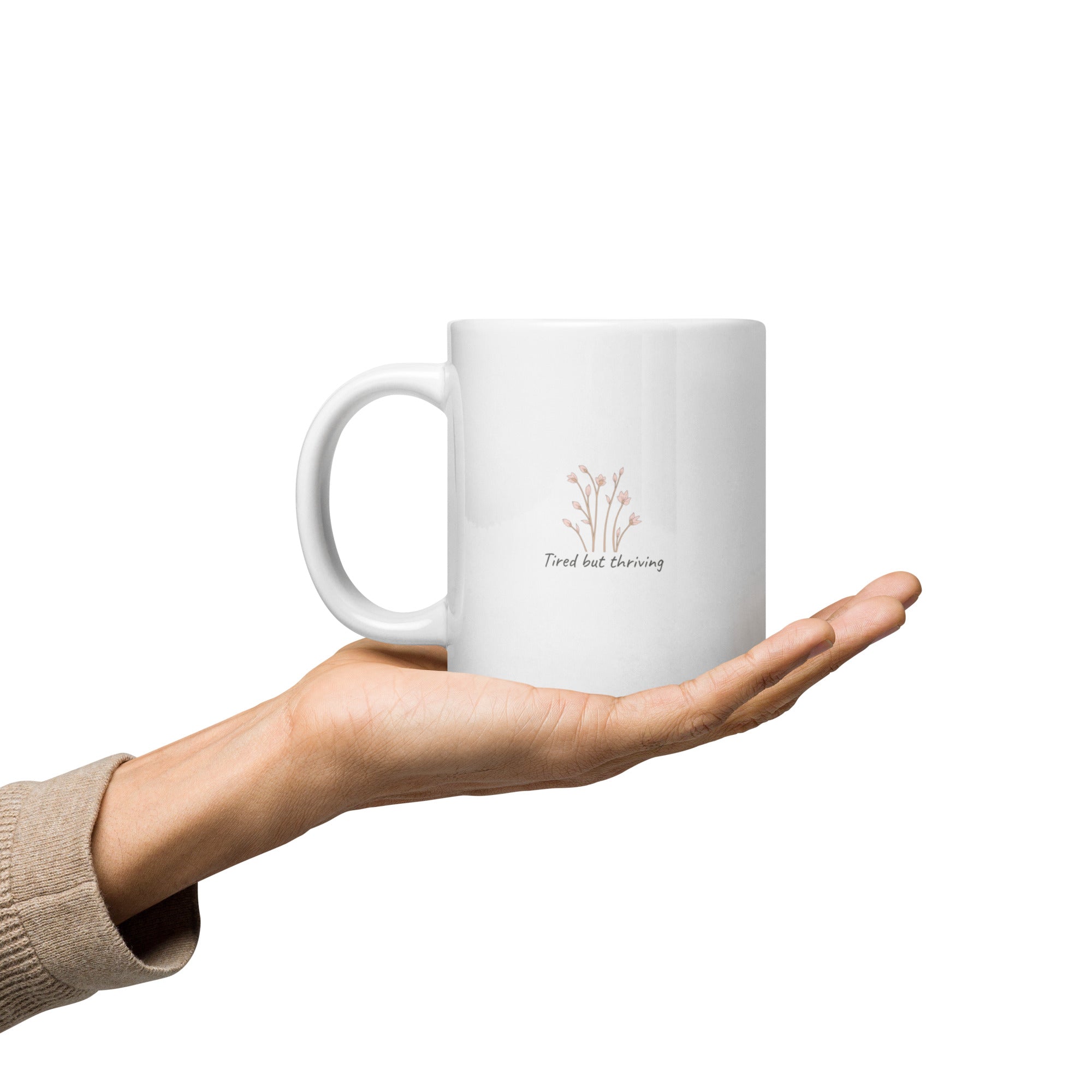 Rooted & Loved White Affirmation Mug | Gift for Moms & Plant Parents